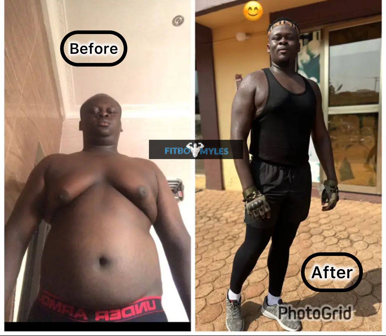 Client before and after transformation